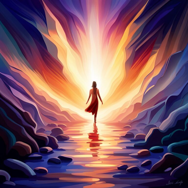 Spiritual art symbolizing healing, growth, and transformation